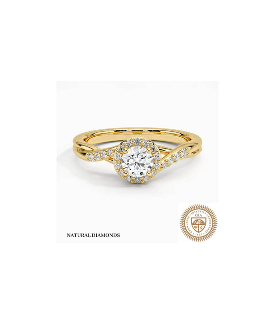 Snowdrop Halo Round Diamond Engagement Ring