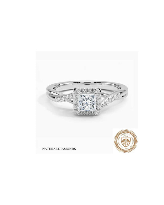 Snowdrop Halo Diamond Engagement Ring