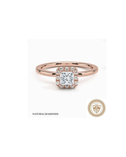 Buttercup Halo Diamond Engagement Ring