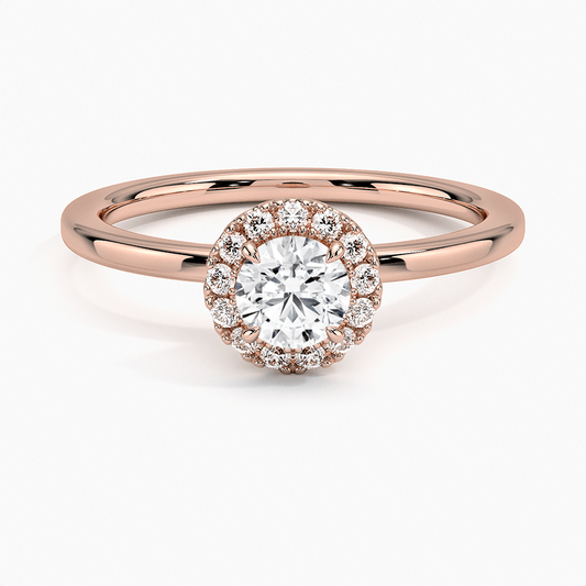 Buttercup Halo Round Diamond Engagement Ring