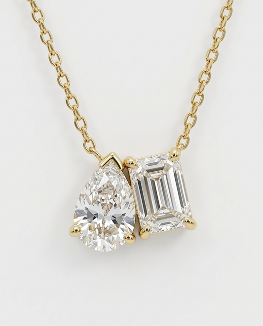 Toi et Moi Diamond Necklace (French for “You and Me”)