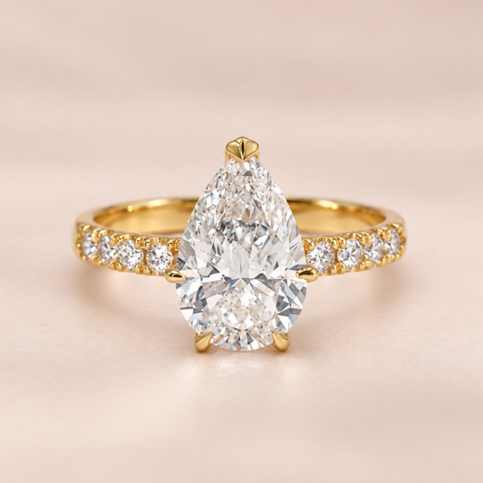 Margery Pear Shape Diamond Engagement Ring
