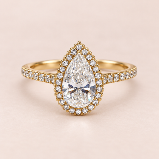 Francine Pear Shape Diamond Engagement Ring