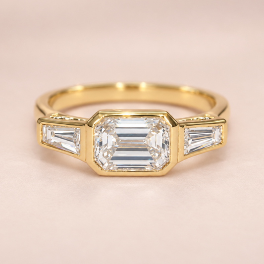 Solstice Emerald Shape Engagement Ring