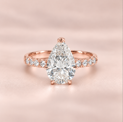 Margery Pear Shape Diamond Engagement Ring