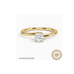 Daffodil  Round Diamond Engagement Ring