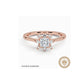 Sunflower Halo Diamond Engagement Ring