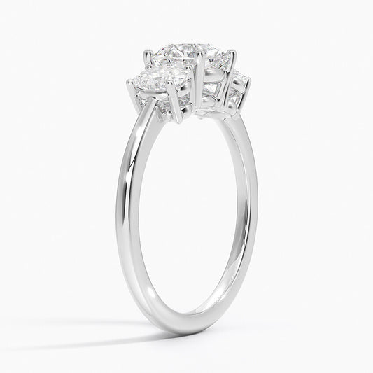 Capella Three Stone Round Diamond Engagement Ring