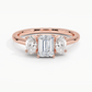 Aster Three Stone Diamond Engagement Ring