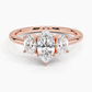Aster Three Stone Diamond Engagement Ring