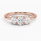 Aster Three Stone Diamond Engagement Ring