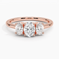 Aster Three Stone Diamond Engagement Ring