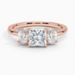 Aster Three Stone Diamond Engagement Ring