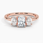Aster Three Stone Diamond Engagement Ring