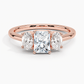 Aster Three Stone Diamond Engagement Ring