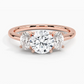 Capella Three Stone Round Diamond Engagement Ring