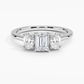Aster Three Stone Diamond Engagement Ring
