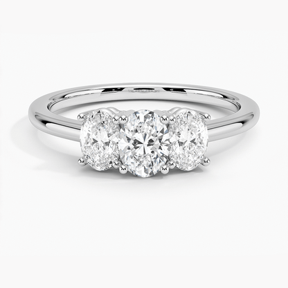 Aster Three Stone Diamond Engagement Ring