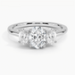Aster Three Stone Diamond Engagement Ring