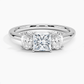 Aster Three Stone Diamond Engagement Ring