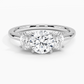 Capella Three Stone Round Diamond Engagement Ring