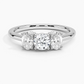 Capella Three Stone Round Diamond Engagement Ring