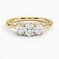 Aster Three Stone Diamond Engagement Ring