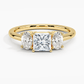 Aster Three Stone Diamond Engagement Ring