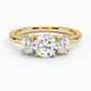 Capella Three Stone Round Diamond Engagement Ring
