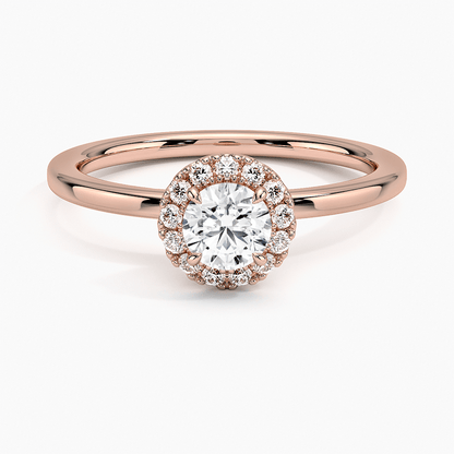 Buttercup Halo Round Diamond Engagement Ring