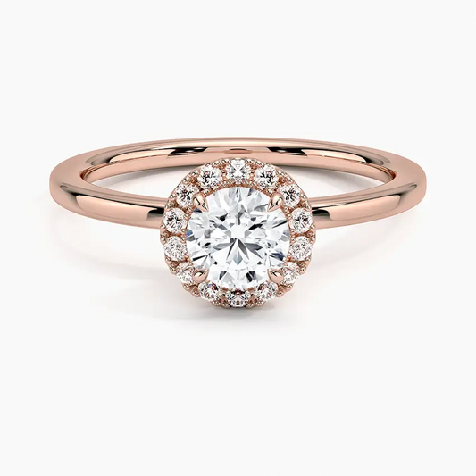 Buttercup Halo Round Diamond Engagement Ring