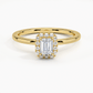 Buttercup Halo Diamond Engagement Ring