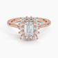 Sunflower Halo Diamond Engagement Ring