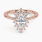 Sunflower Halo Diamond Engagement Ring