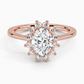 Sunflower Halo Diamond Engagement Ring