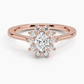 Sunflower Halo Diamond Engagement Ring