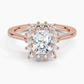 Sunflower Halo Diamond Engagement Ring