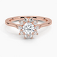 Sunflower Halo Round Diamond Engagement Ring