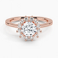 Sunflower Halo Round Diamond Engagement Ring