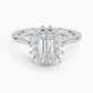 Sunflower Halo Diamond Engagement Ring