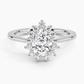 Sunflower Halo Diamond Engagement Ring
