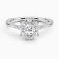 Sunflower Halo Round Diamond Engagement Ring