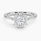 Sunflower Halo Round Diamond Engagement Ring