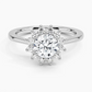 Sunflower Halo Round Diamond Engagement Ring