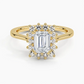 Sunflower Halo Diamond Engagement Ring