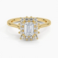 Sunflower Halo Diamond Engagement Ring