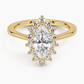 Sunflower Halo Diamond Engagement Ring
