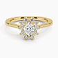 Sunflower Halo Diamond Engagement Ring