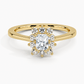 Sunflower Halo Diamond Engagement Ring