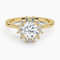 Sunflower Halo Round Diamond Engagement Ring